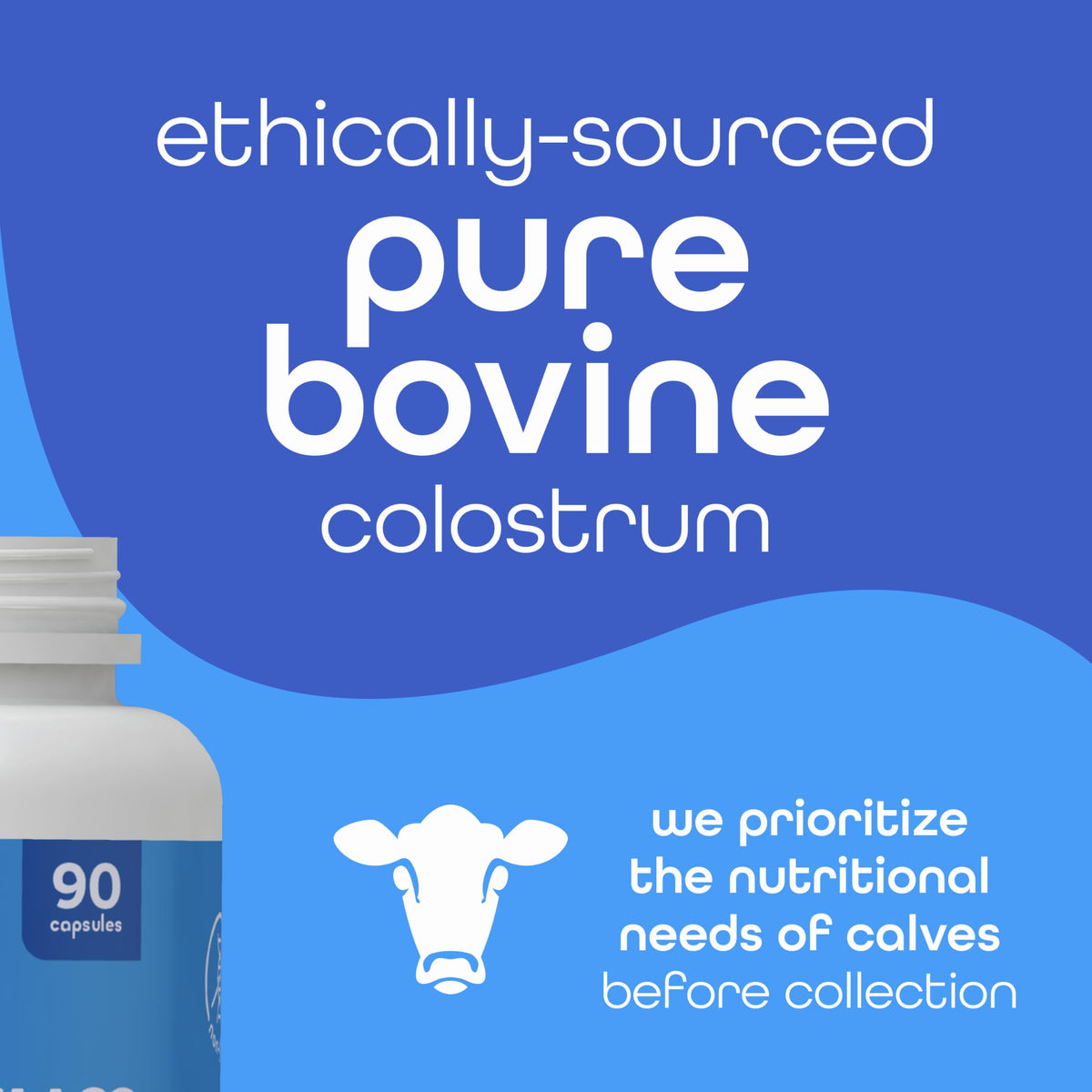 Zena Nutrition Capsules de Colostrum Pur 1500mg, côté gauche