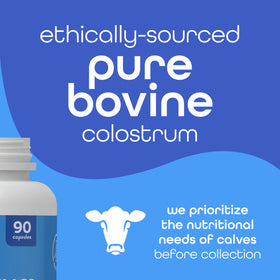 Zena Nutrition Capsules de Colostrum Pur 1500mg, côté gauche