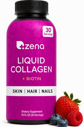 Zena Nutrition Collagène Liquide 2500mg vue de face avec étiquette