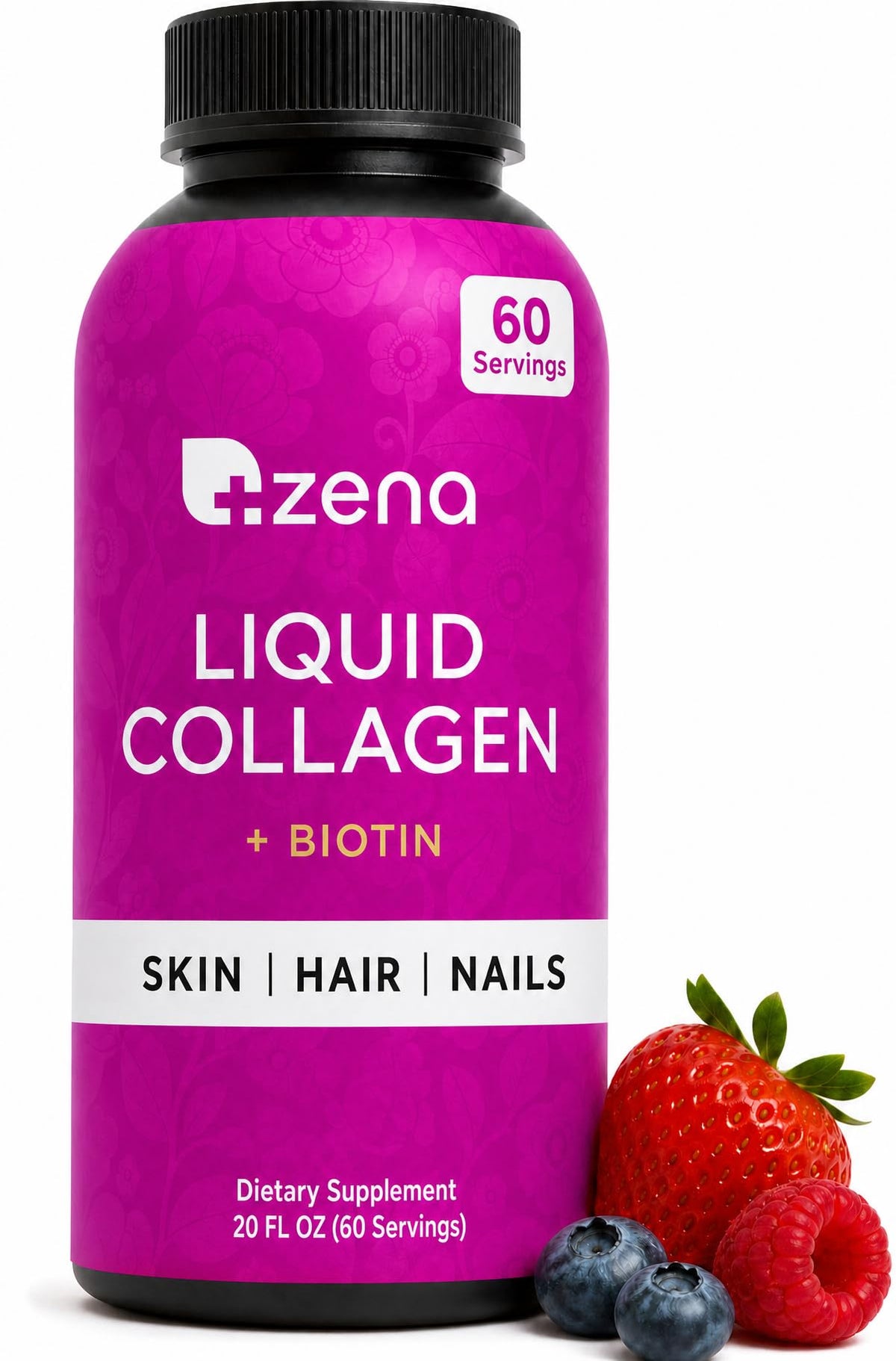 Zena Nutrition Collagène Liquide 680g vue avant avec étiquette