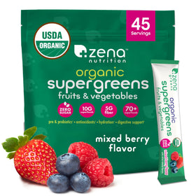 Zena Nutrition Poudre de Super Aliments Bio 590g vue de face