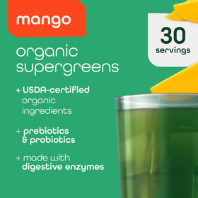 Zena Nutrition Poudre Super Greens Bio 70+ Superaliments 299g arrière