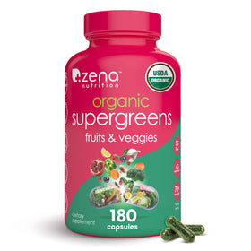 Zena Nutrition Super Greens 180 capsules vue de face