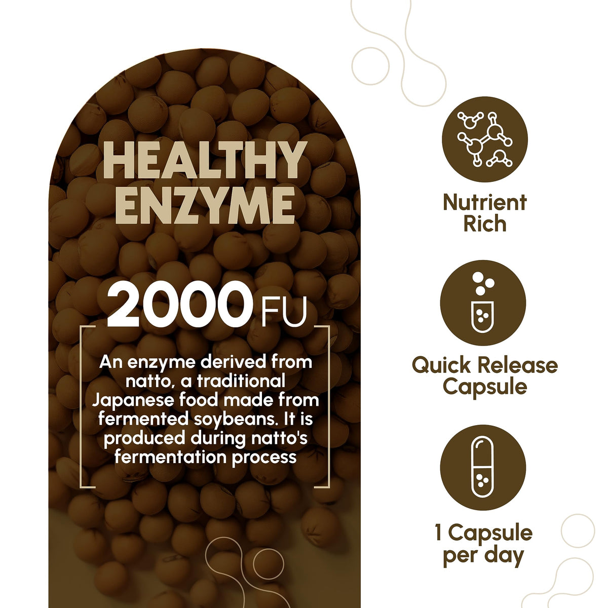 Zenavea Nattokinase 270 capsules vue de côté
