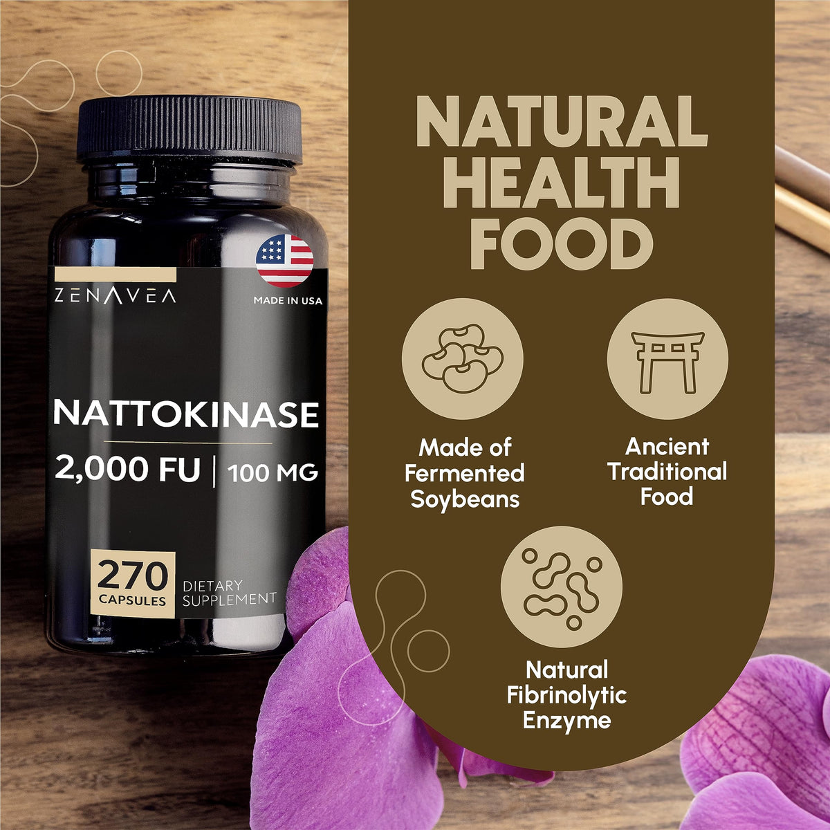 Zenavea Nattokinase étiquette des ingrédients