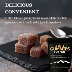 Zenith Gummies 3 en 1, présentation sur une table
