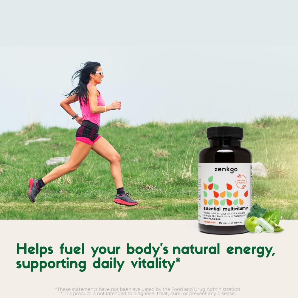 Zenkgo Multivitamines Femmes sur un fond naturel