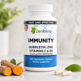 Zenrenu Quercétine 700 mg Zinc Vitamine C D complément alimentaire 100 capsules