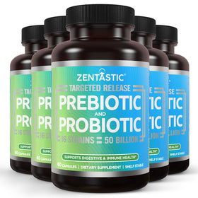 Zentastic Complément Alimentaire Probiotiques 50 Milliards CFU, vue avant de l'emballage