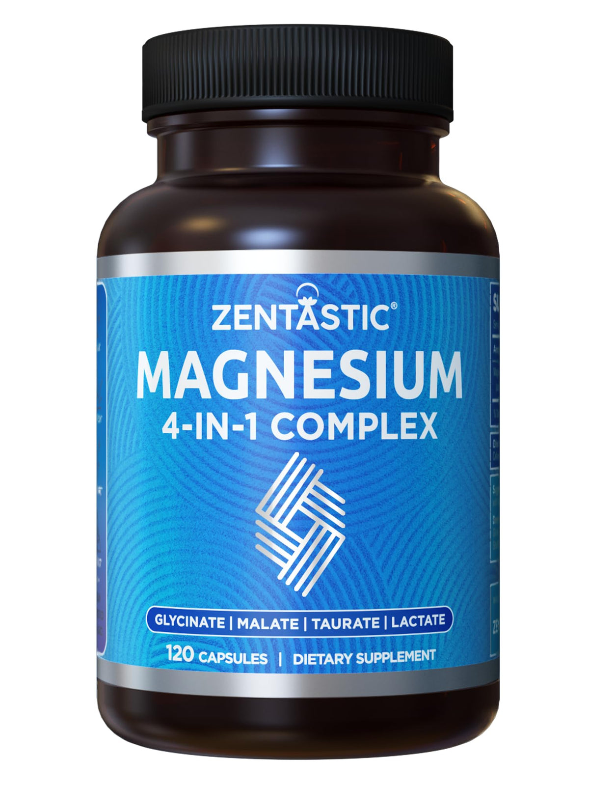 Zentastic Complex Magnésium 4-en-1 120 gélules vue de face