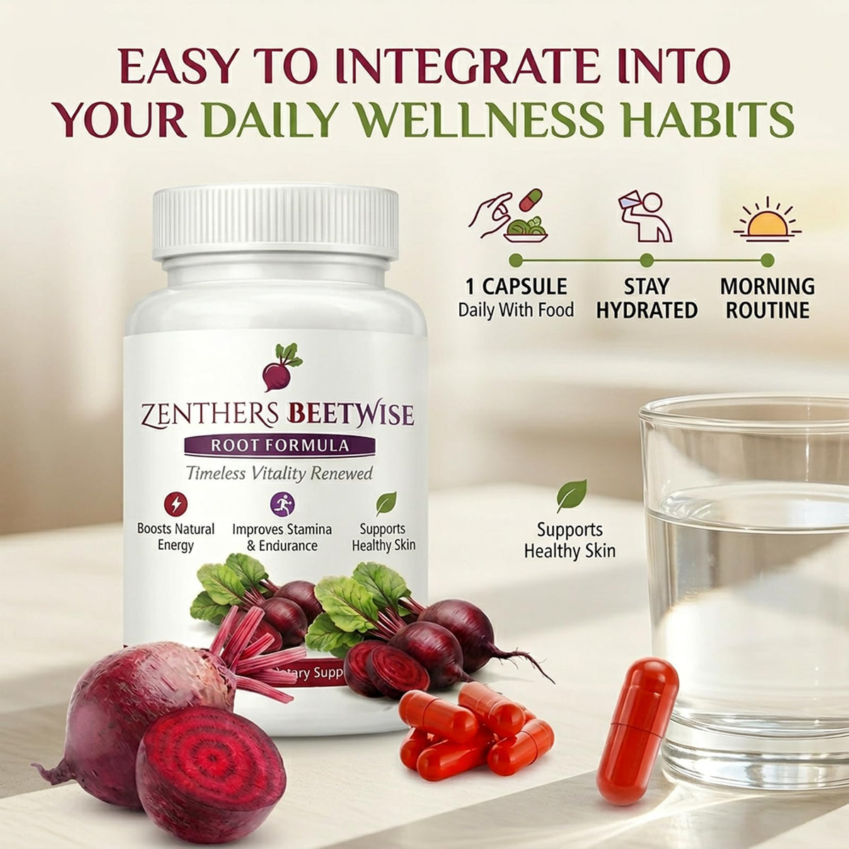 Zenthers Beetwise capsules 400Mg en situation de vie quotidienne