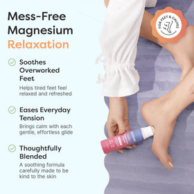 ZenToes Huile de Magnésium Roll-On 100 ml, application sur la peau
