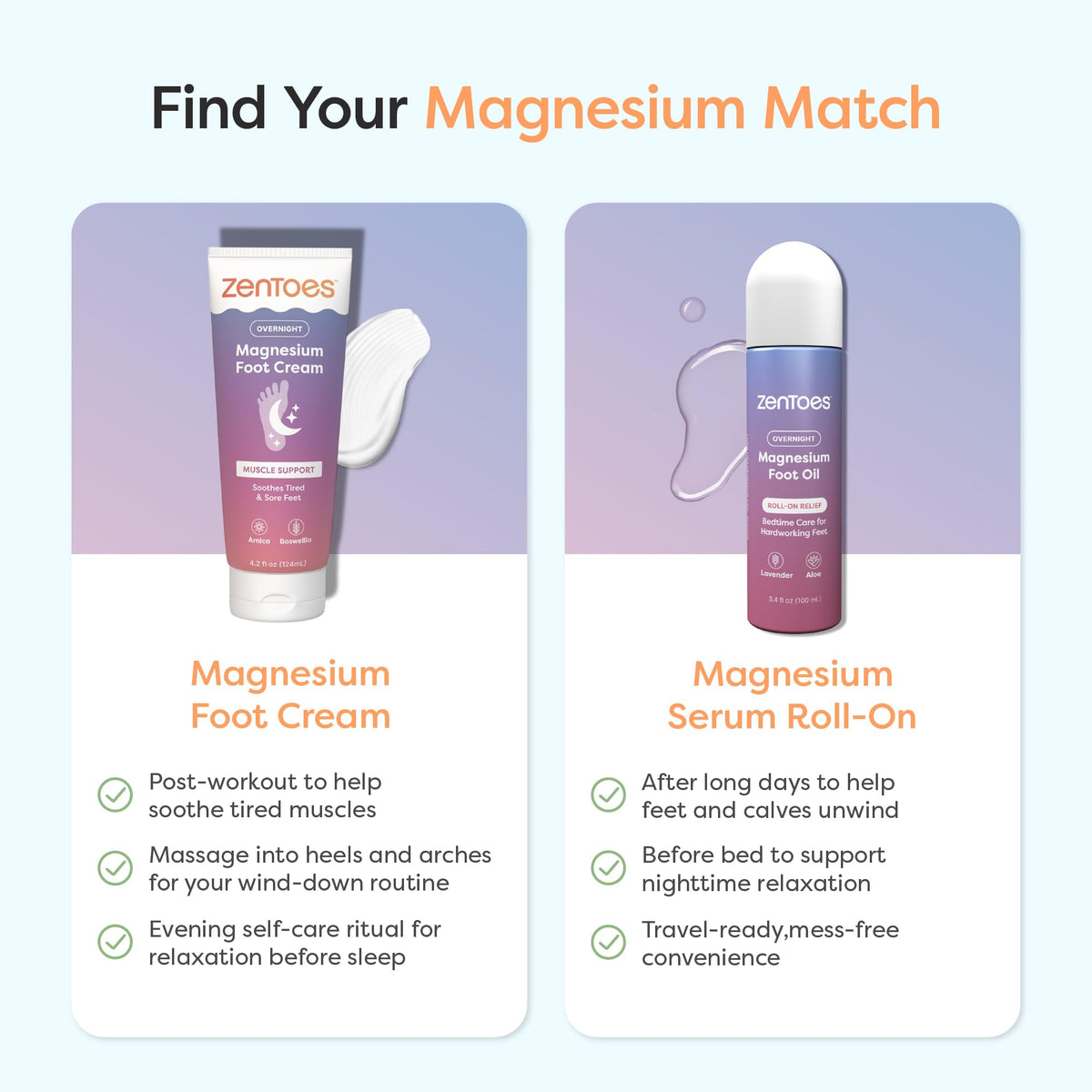 ZenToes Huile de Magnésium Roll-On 100 ml, ingrédients sur l'étiquette