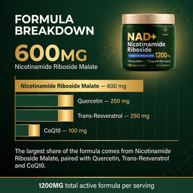ZenUP Complément Alimentaire NAD 1200mg capsules végétales en gros plan