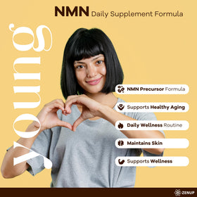 ZenUP Complément NMN 1200mg, boîte ouverte avec gélules