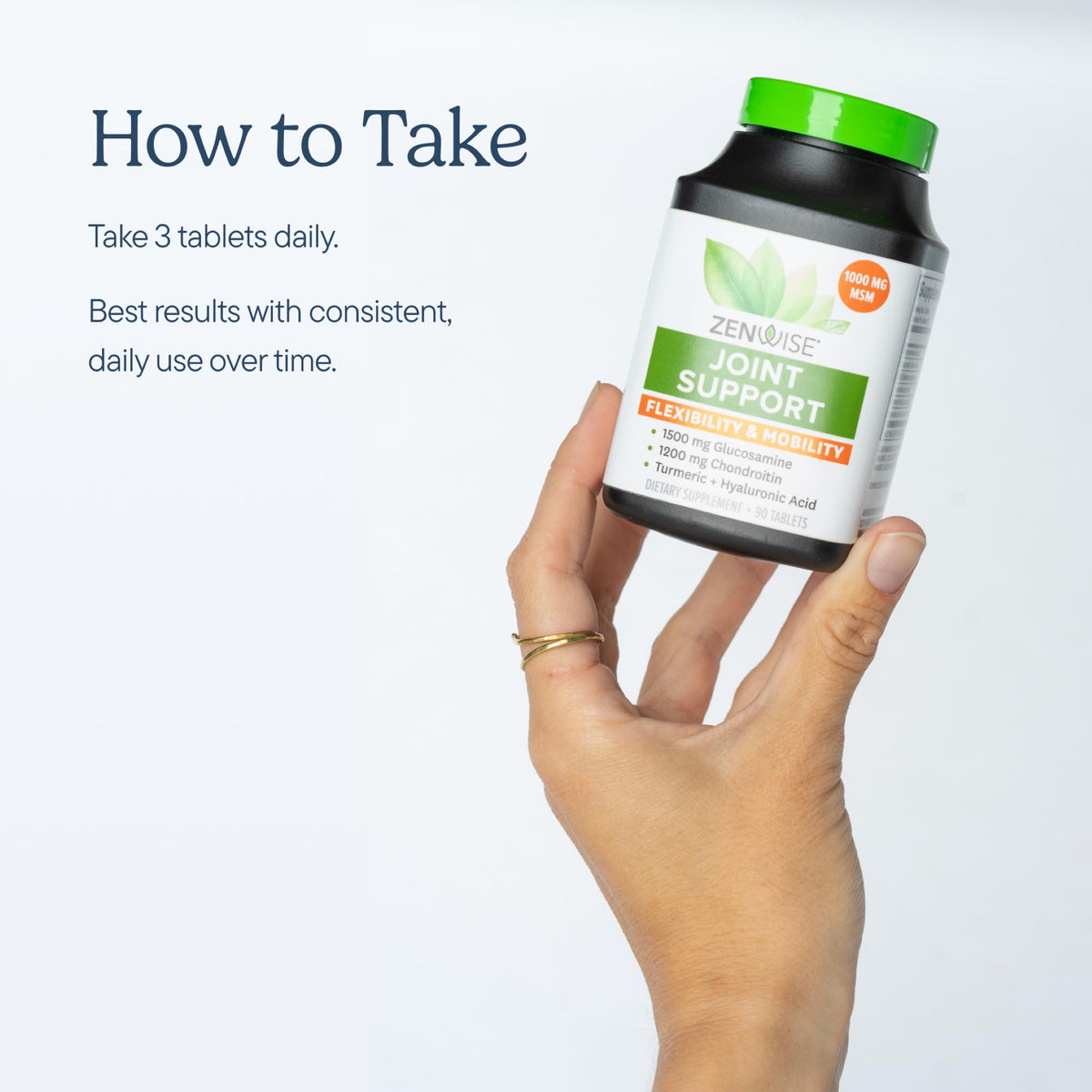 Zenwise Health Complément Articulaire 180 comprimés avec liste d'ingrédients
