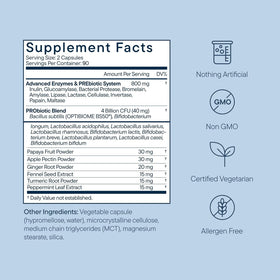 Zenwise Health Enzymes 180 Capsules - Vue de côté