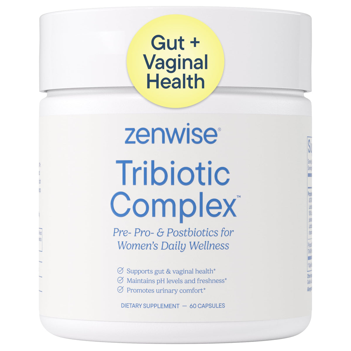 Zenwise Health Tribiotic 60 capsules vue de face