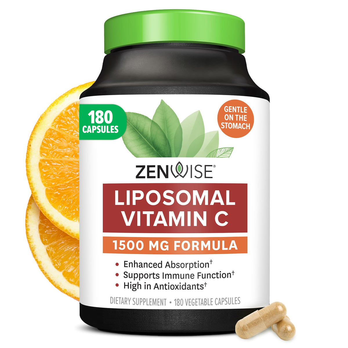 Zenwise Health Vitamine C Liposomale 180 capsules vue de face