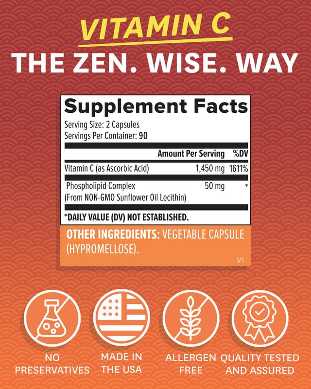 Zenwise Health Vitamine C Liposomale capsules avec un repas