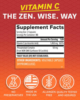 Zenwise Health Vitamine C Liposomale capsules avec un repas