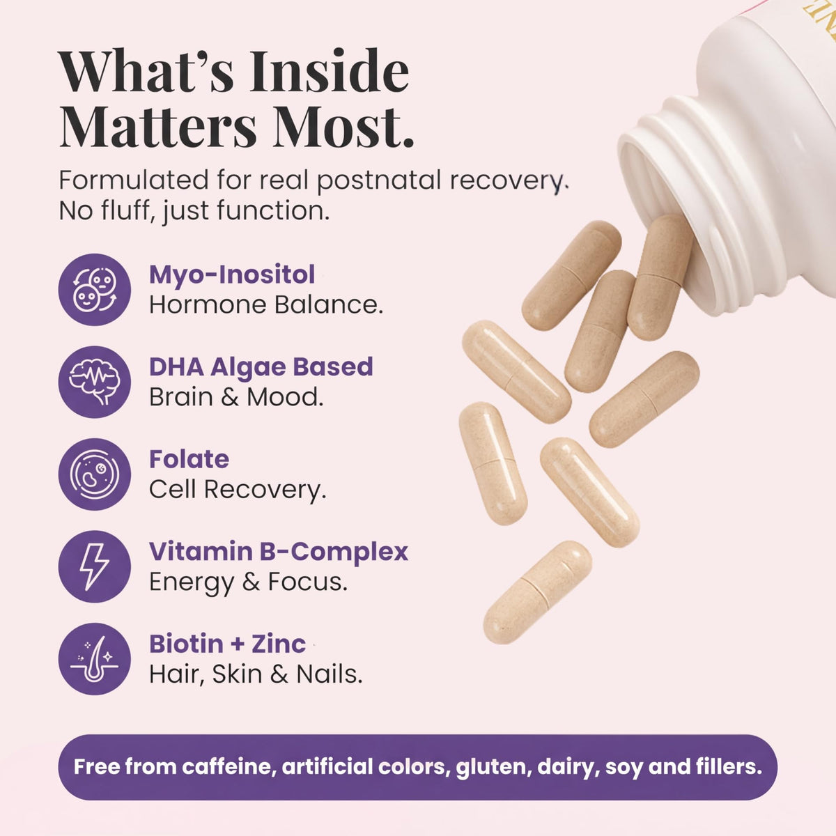 Zenzani Align & Shine vitamines postnatales avec verre d'eau