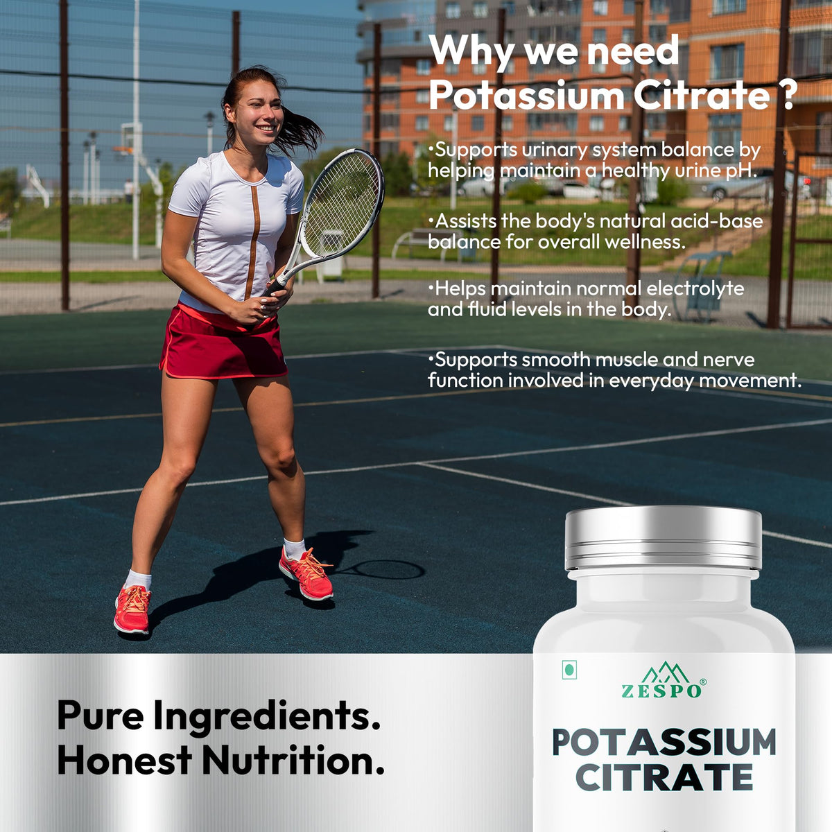 Zespo Citrate de Potassium 800mg en gros plan sur l'étiquette
