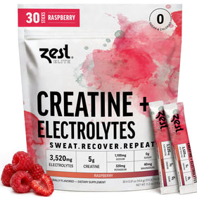 ZEST Créatine 5g Électrolytes sachets individuels vue de face