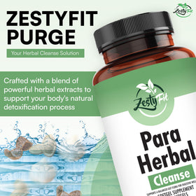 zestyfit Purge Softgels gélule sur une surface en bois