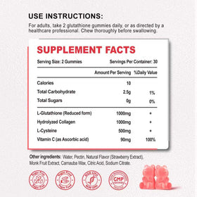 Zetelixia Gummies Collagène Glutathion gummies avec des fruits frais
