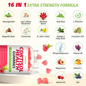 Zetelixia Gummies Cortisol ingrédients sur l'emballage