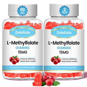 Zetelixia gummies L-Méthylfolate et B12, vue de face