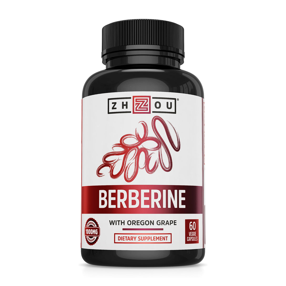 ZHOU Berberine 1000mg boîte de 60 capsules végétariennes