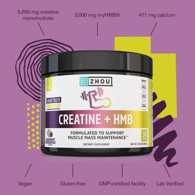 ZHOU Creatine Plus HMB Poudre - mélange dans un shaker
