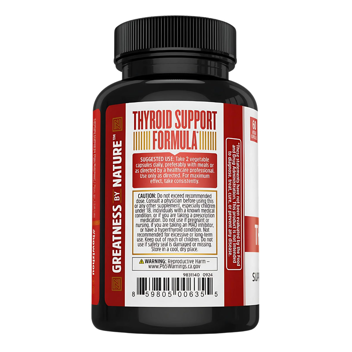 ZHOU D3 + K2 et soutien thyroïdien - vue de côté