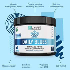ZHOU Daily Blues 170g en mélange avec un smoothie