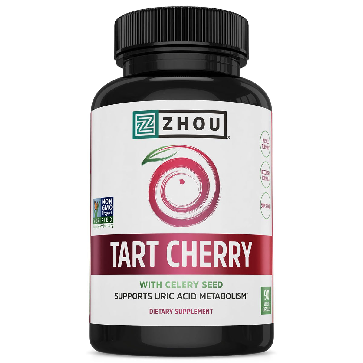 ZHOU Extrait de Cerise Acide 1000 mg Gélules Végétales Vue de Face