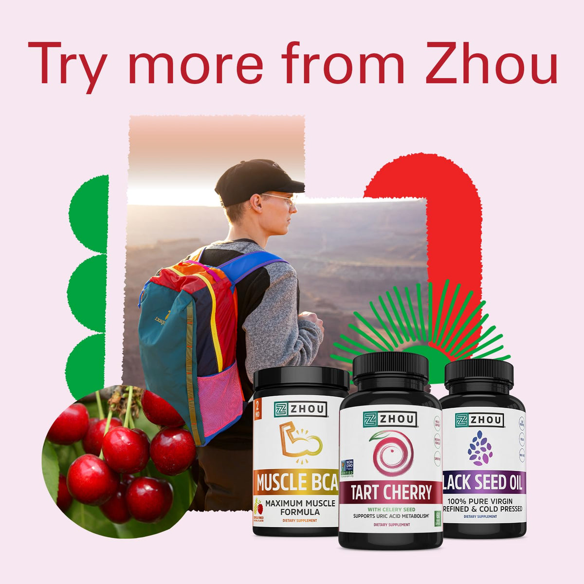 ZHOU Extrait de Cerise Acide avec Informations Nutritionnelles
