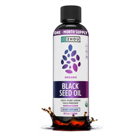 ZHOU Huile de Graines Noires 249g vue avant avec étiquette