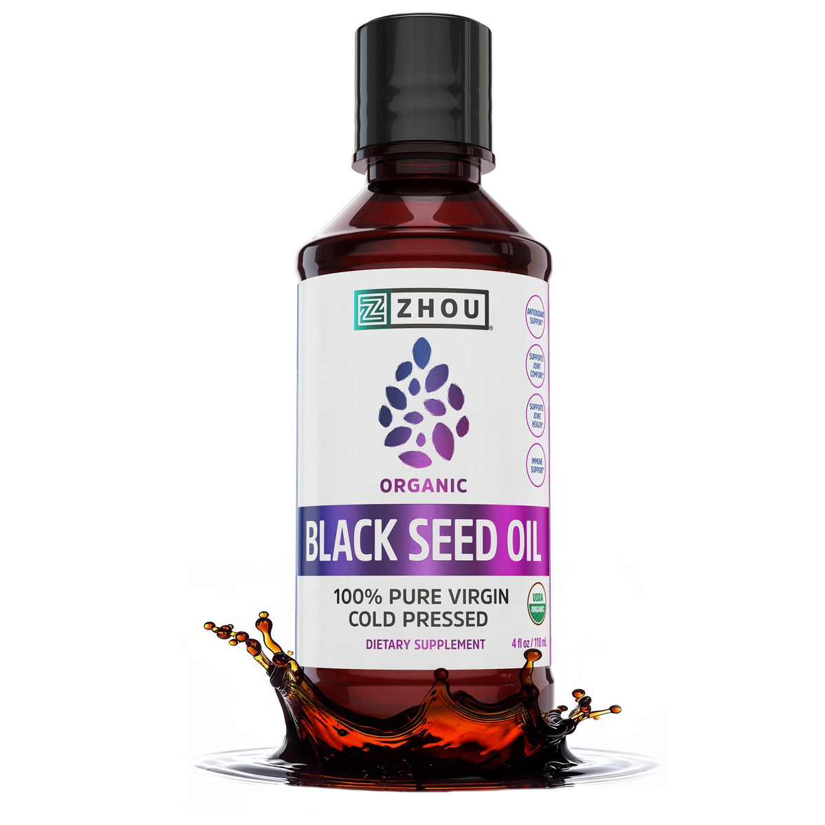 ZHOU Huile de Nigelle Bio 118g - vue avant