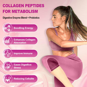 ZHPHK Collagène Hydrolysé Multi-Collagène 2000mg - capsules dans un verre