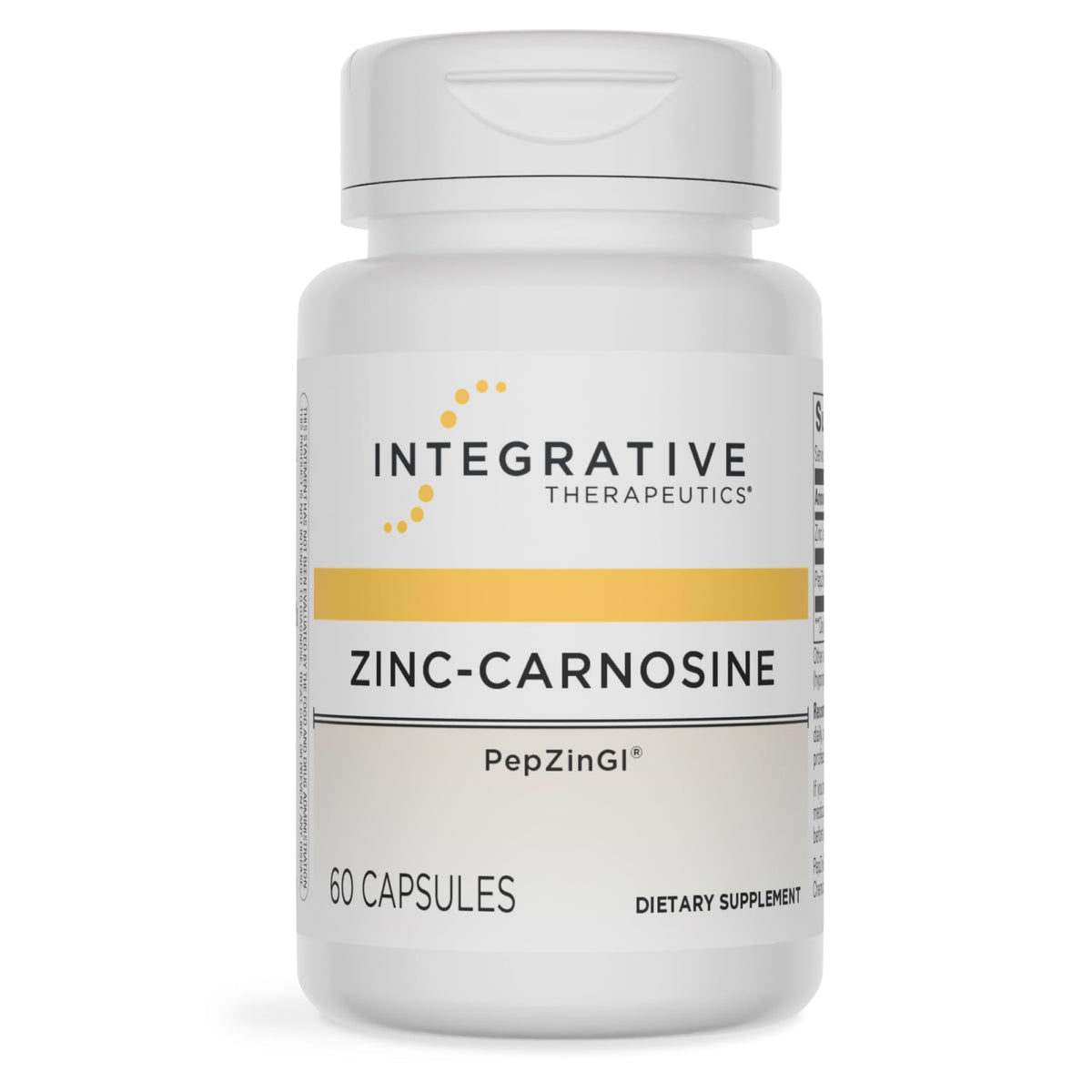 Zinc-Carnosine d'Integrative Therapeutics 60 capsules vue de face