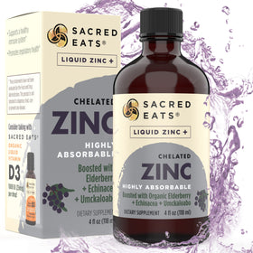 Zinc Liquide 4-en-1 Sacred Eats bouteille vue de face