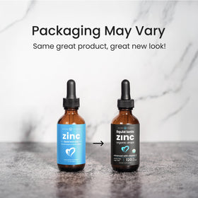 Zinc Liquide NutraChamps sur une table avec des fruits
