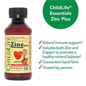 Zinc Plus Liquide CHILDLIFE ESSENTIALS avec cuillère doseuse