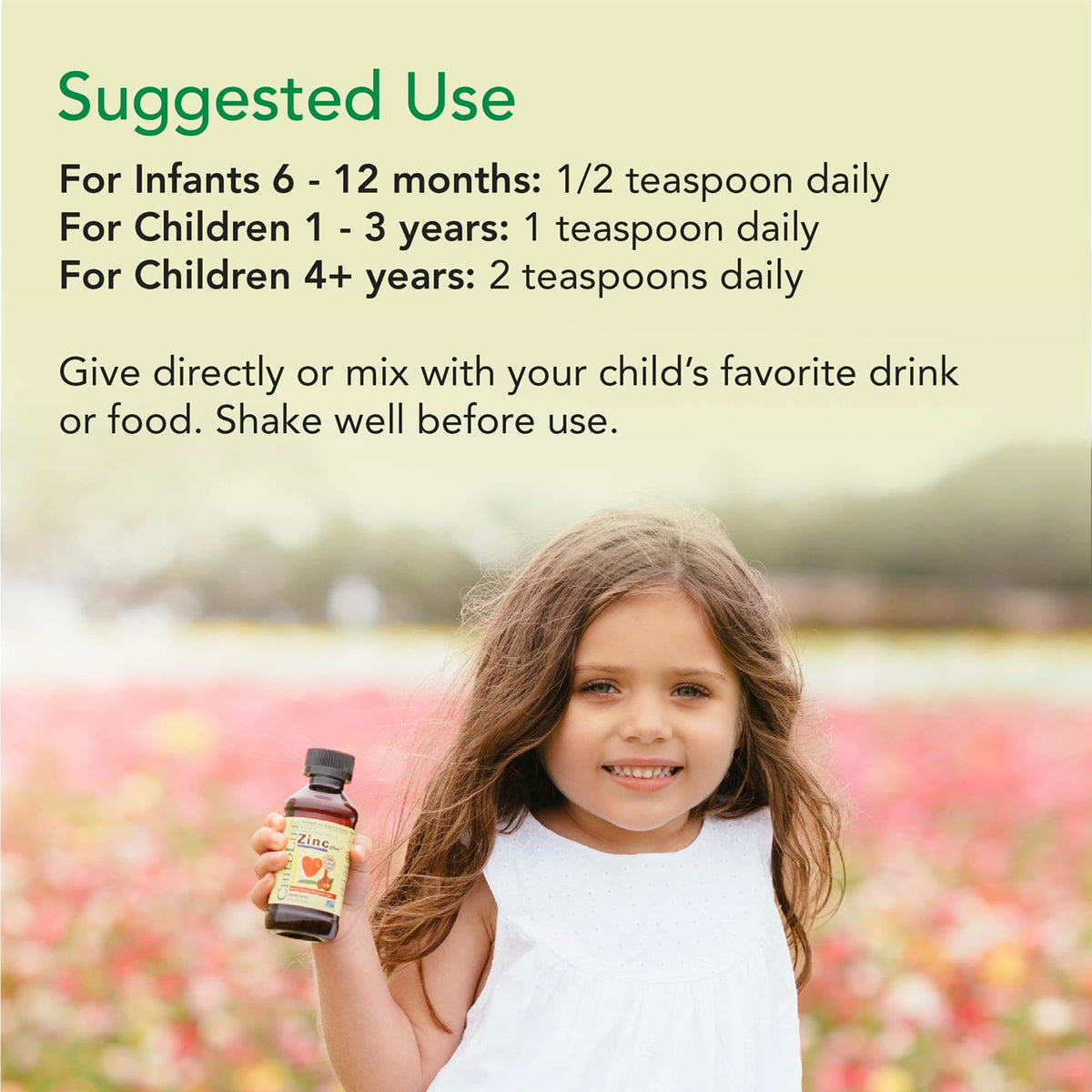 Zinc Plus Liquide CHILDLIFE ESSENTIALS sur une table