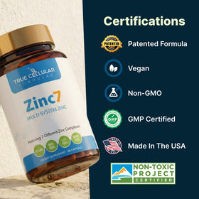 Zinc7, vue latérale de la boîte de capsules