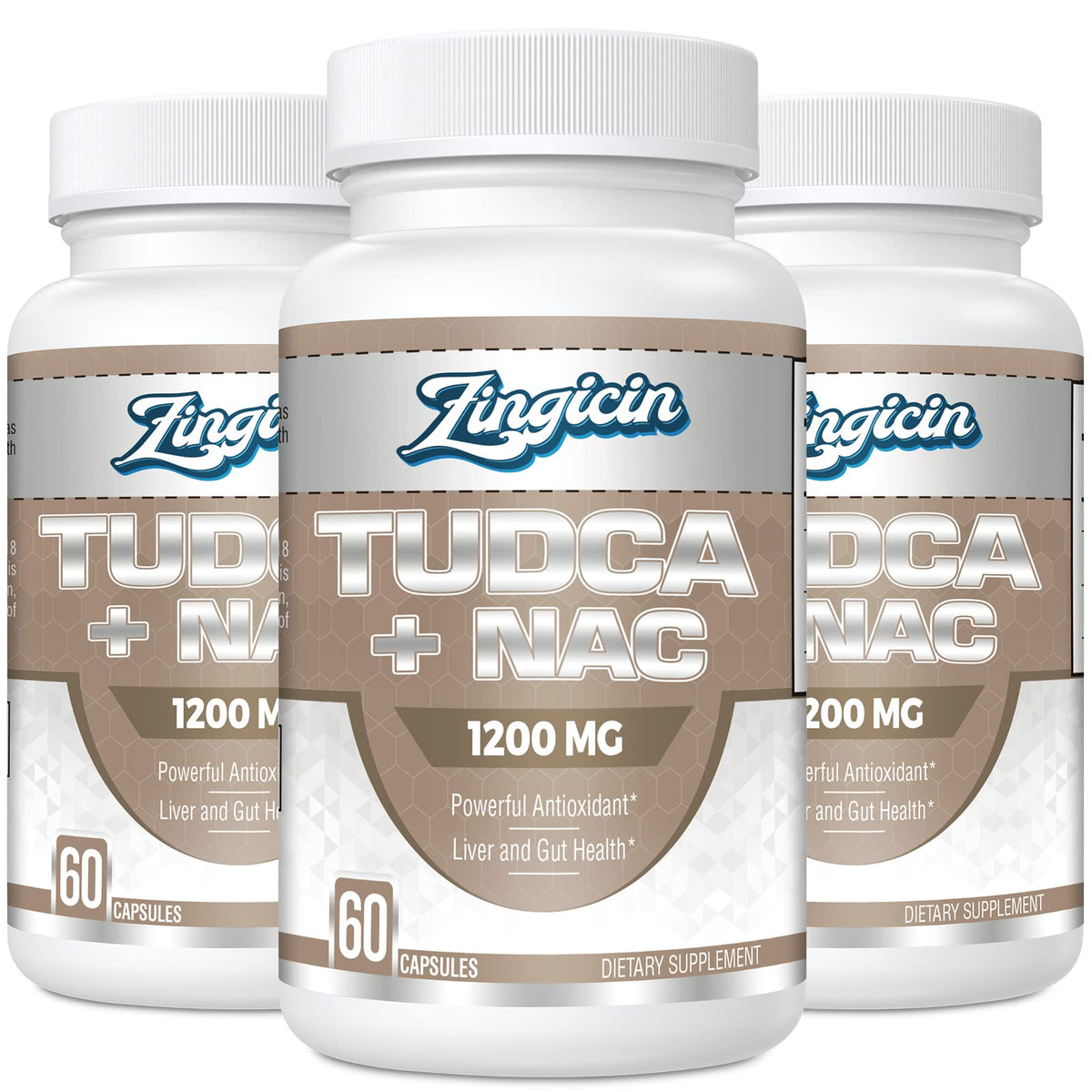 Zingicin TUDCA avec NAC 1200mg 180 gélules avant
