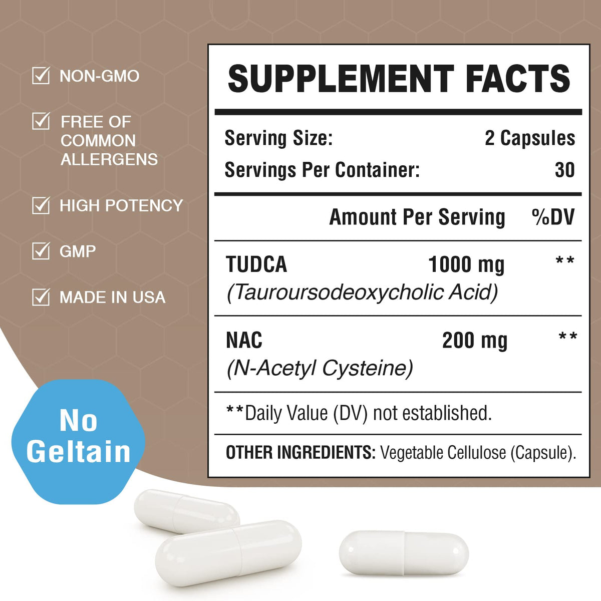 Zingicin TUDCA avec NAC 1200mg capsules dans un environnement naturel