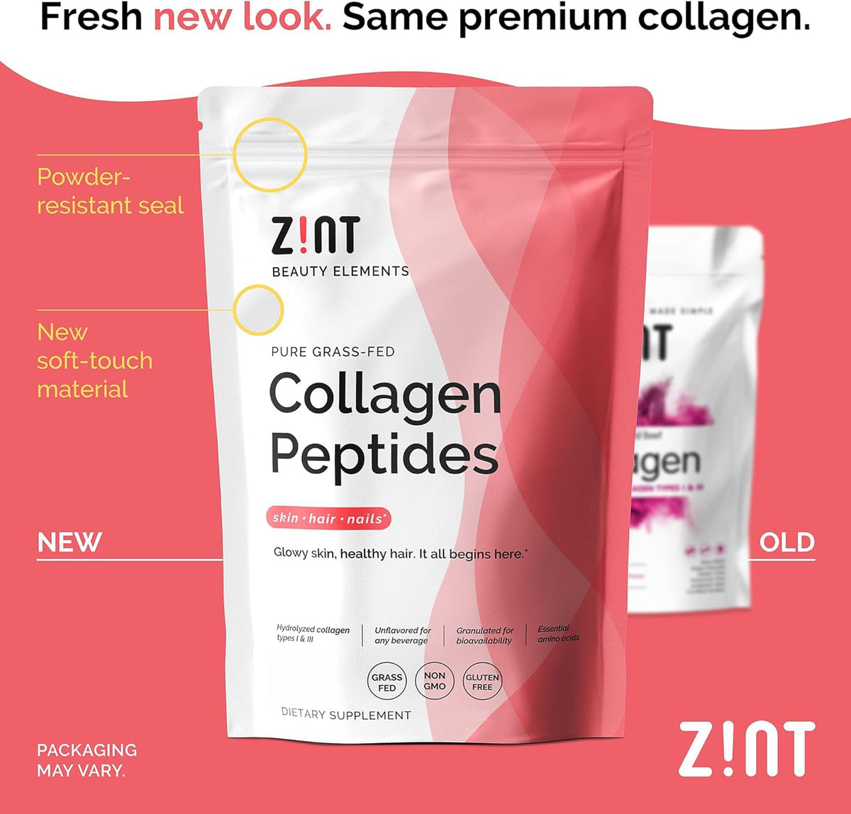 Zint Poudre de Peptides de Collagène 32 oz sur une table de cuisine